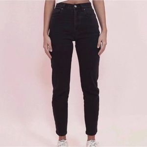 Black high rise denim